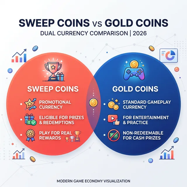 Gold Coins und Sweep Coins Doppelwaehrungssystem bei Crown Coins